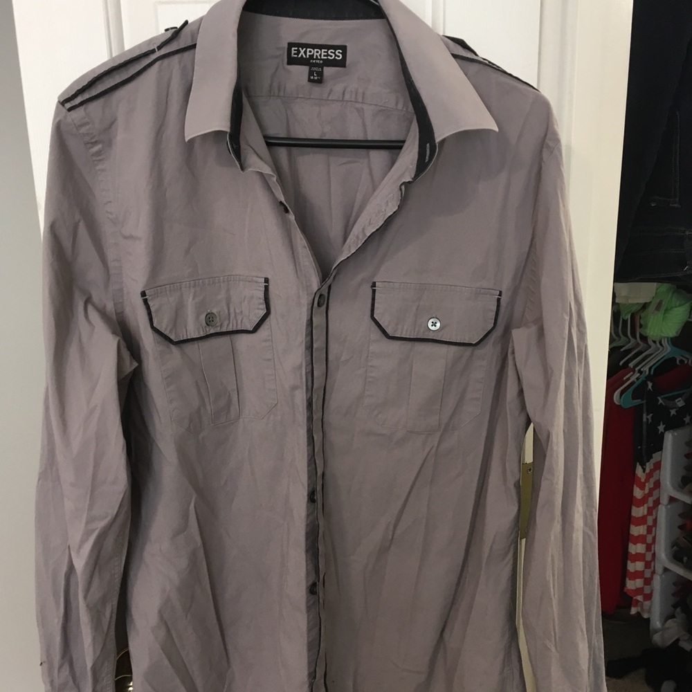 Express dress shirt grey